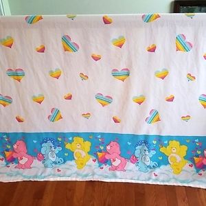 Care Bears - Twin flat sheet and matching pillow case 2002